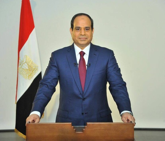 epa04238504 Presidential candidate Abdel Fattah al-Sisi gives a statement in Cairo, Egypt, 03 June 2014, following the election results. Abdel Fattah al-Sisi was elected Egypt&#039;s president with al ...
