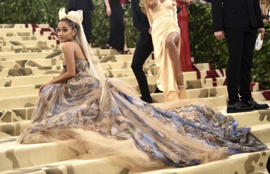 Ariana Grande attends The Metropolitan Museum of Art's Costume Institute benefit gala celebrating the opening of the Heavenly Bodies: Fashion and the Catholic Imagination exhibition on Monday, Ma ...