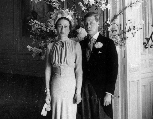 FILE - In this June 3, 1937 file photo, the Duke and Duchess of Windsor pose after their wedding at the Chateau de Cande near Tours, in France. Divorce has bedeviled the royal family, creating problem ...