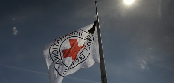 The International Committee of the Red Cross, ICRC, flag is raised to half-mast in honour of the Swiss ICRC staff member who yesterday was killed in the Libyan city of Sirte, in the roof of the ICRC h ...