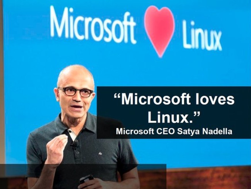 «Microsoft liebt Linux», sagte Microsoft-Chef&nbsp;Satya Nadella vor zwei Jahren. Nun lässt er den Worten Taten folgen.