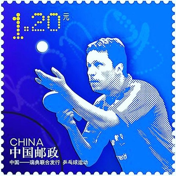 Superstar in China: Waldners eigene Briefmarke.