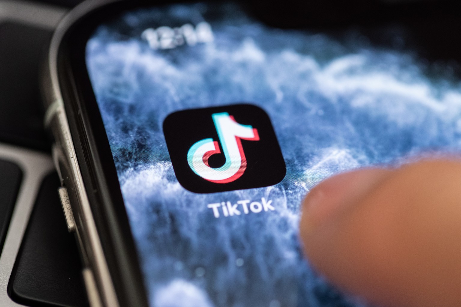 epa08619659 (FILE) - A close-up shows the video-sharing application &#039;TikTok&#039; on a smart phone in Berlin, Germany, 07 July 2020 (reissued 23 August 2020). TikTok announced it would launch a c ...