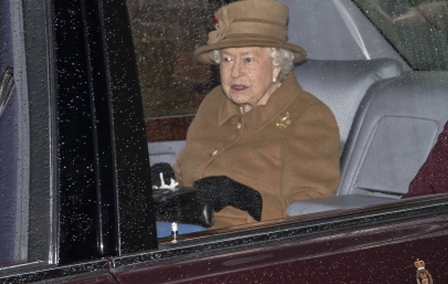 epa08122035 Britain&#039;s Queen Elizabeth leaves church at the Sandringham Estate, Britain, 12 January 2020. Senior members of Britain&#039;s royal family are expected to meet to discuss Prince Harry ...