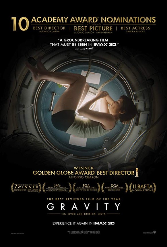 Cuarón-Triumph «Gravity» mit Sandra Bullock und George Clooney. Die Wiedergeburt des Menschen über den Umweg des Weltalls.