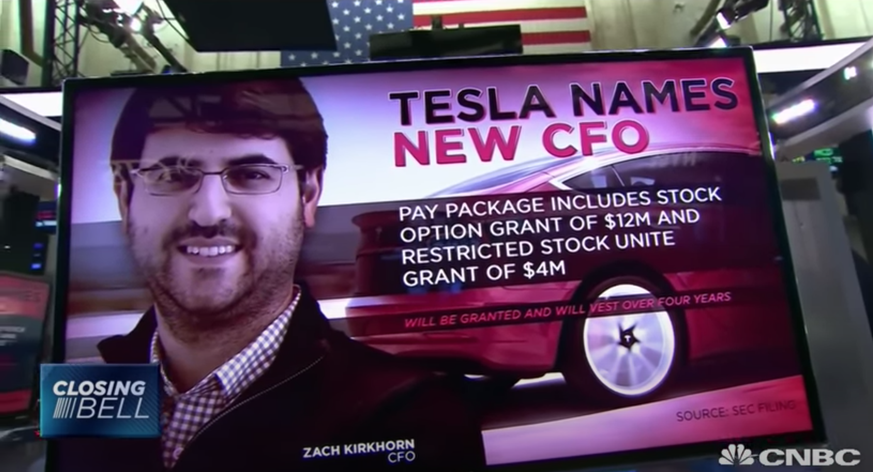 Zack Kirkhorn, CFO von Tesla.