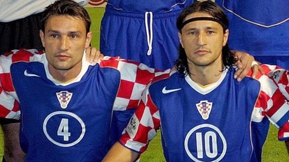 Picture of the national soccer team of Croatia prior to a match against Malta in Zagreb, 30 March 2005. Croatia was drawn in Group F at the FIFA World Cup 2006 in Germany together with Brazil, Austral ...
