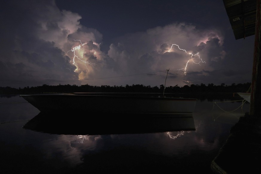 Lightning strikes over Lake Maracaibo in the village of Congo Mirador, where the Catatumbo River feeds into the lake, in the western state of Zulia October 22, 2014. This year the Catatumbo Lightning  ...