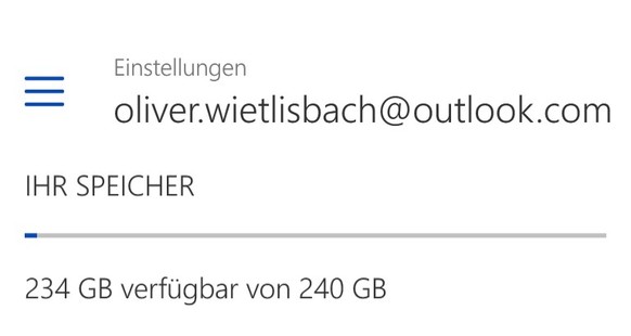 OneDrive dient als Onlinespeicher für Fotos, Videos und andere Dokumente.