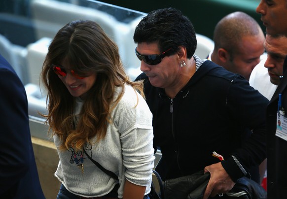 Maradona in Begleitung seiner Tochter&nbsp;Giannina.