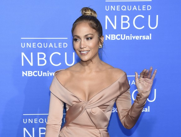 FILE - In this May 15, 2017 file photo, Jennifer Lopez attends the NBCUniversal Network 2017 Upfront in New York. NBC is saying bye-bye this year to its tradition of an annual live holiday musical. Th ...