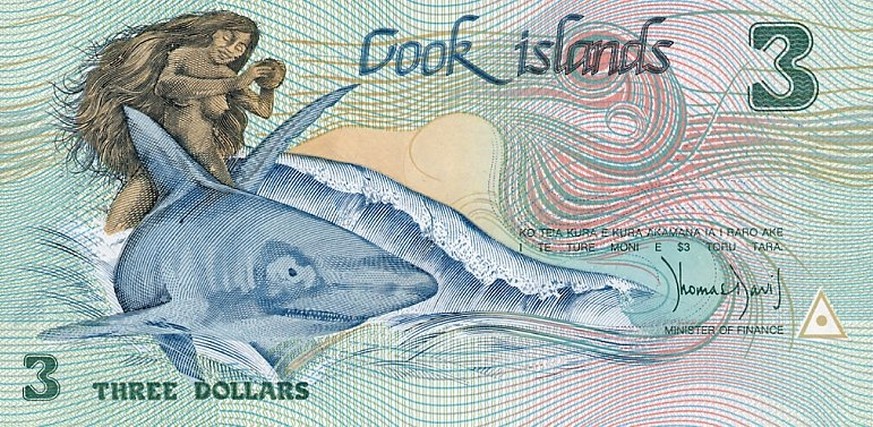 Ja, eine nackte Frau, die einen Hai reitet. Der endgültige Beweis, dass Geld sexy ist.