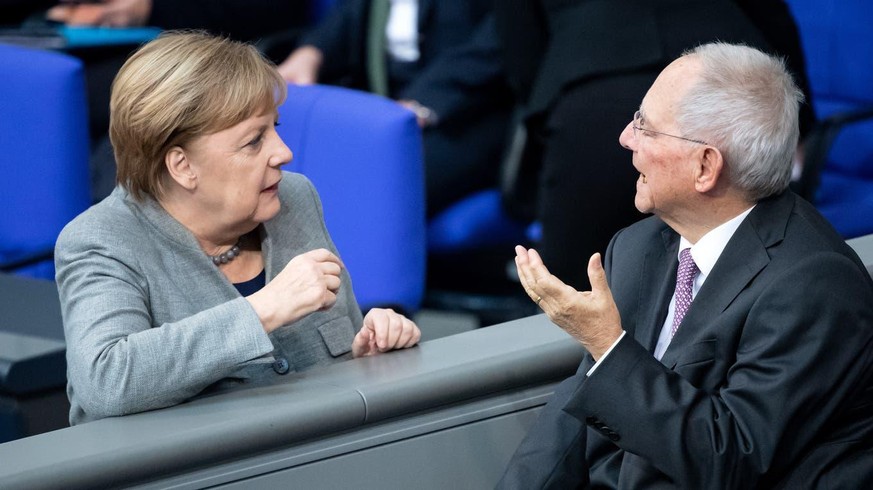 Bundeskanzlerin Angela Merkel und Wolfgang am 18.12.2019 in Berlin.