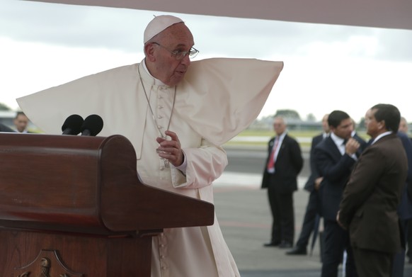 Ansprache nach der Ankunft: Bergoglio am Flughafen der kubanischen Hauptstadt.