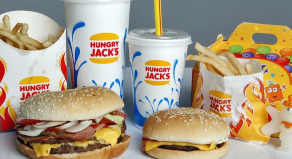 hungry jack&#039;s burger king australien hamburger junk food trash food fast food essen