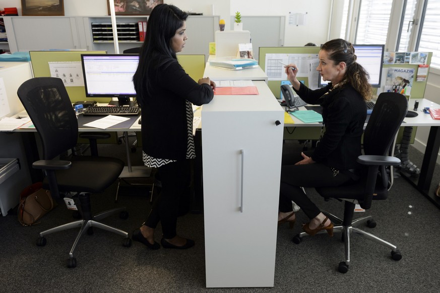 Bei Bürojobs – hier in einer Schweizer Krankenkasse – sind Frauen übervertreten. &nbsp;
