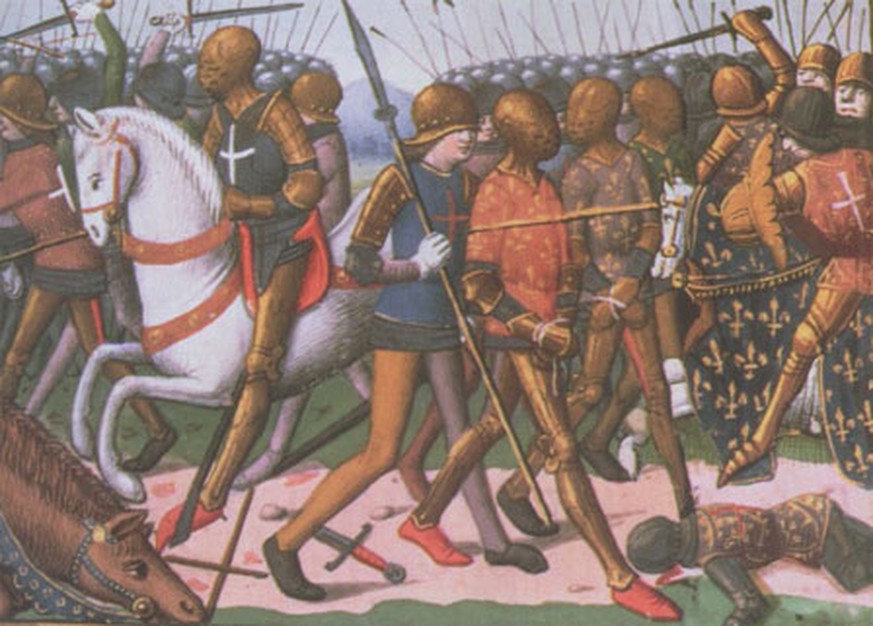 Gefangene Franzosen bei der Schlacht von Azincourt (1415)