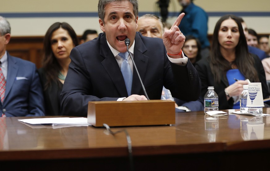 Michael Cohen, President Donald Trump&#039;s former personal lawyer, testifies before the House Oversight and Reform Committee on Capitol Hill in Washington, Wednesday, Feb. 27, 2019. (AP Photo/Pablo  ...