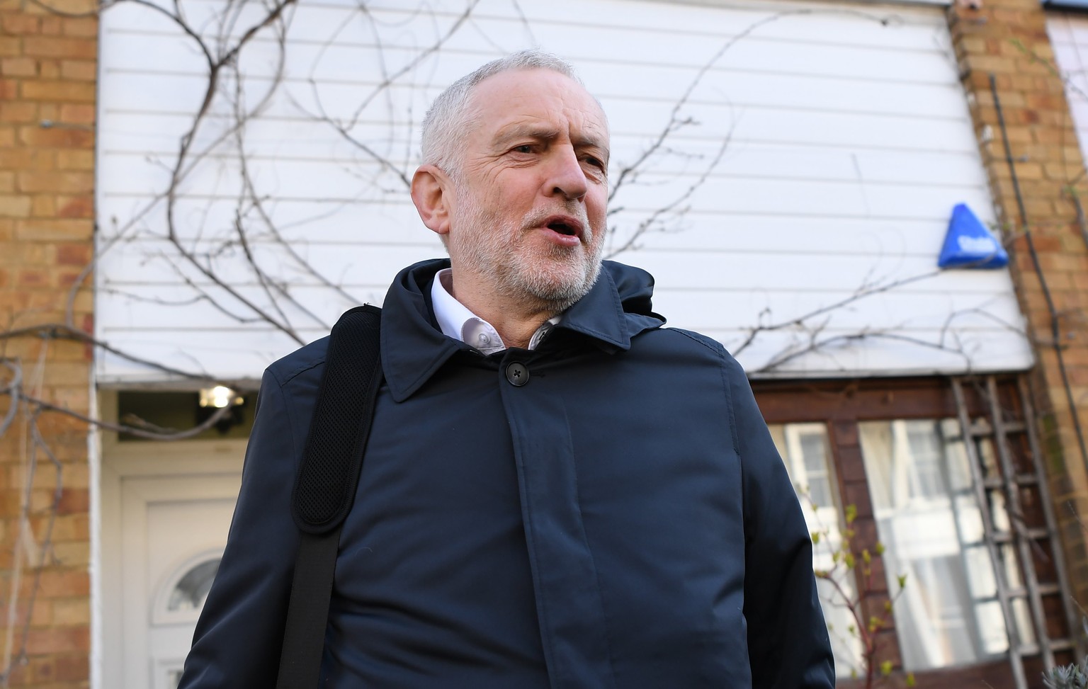epa06629926 Britain&#039;s opposition Labour Party Leader Jeremy Corbyn leaves his home in north London, Britain, 26 March 2018. Corbyn is facing criticism after Jewish Leadership Council has describe ...