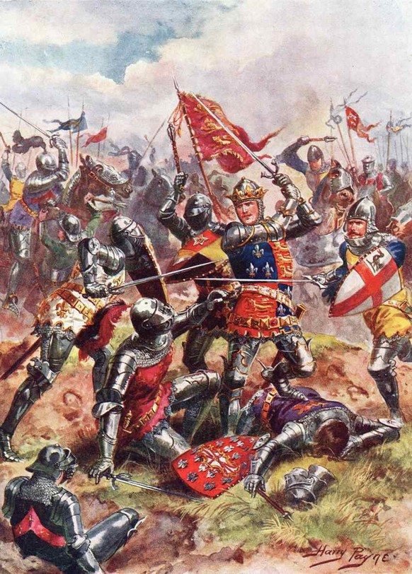 Heinrich V. in der Schlacht bei Azincourt (1415)