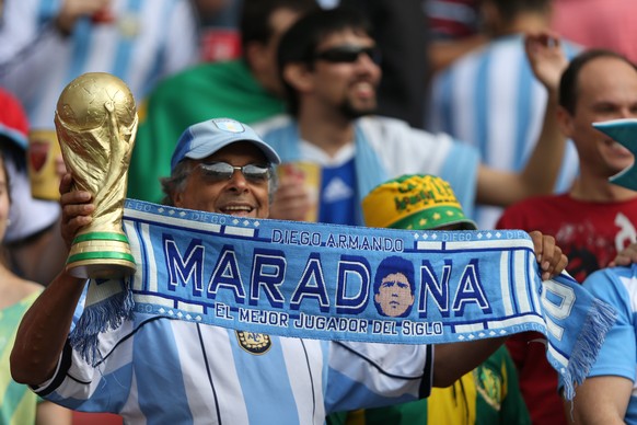 25.06.2014; Porto Alegre; Fussball - WM Brasilien 2014 - Argentinien - Nigeria; Argentinien Fan (Best Photo Agency/fotogloria/freshfocus)