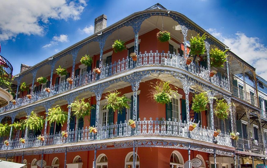 Louisiana-Purchase: Ein Gebiet, das 13 Staaten umfasste, an die USA verkauft: French Quarter in New Orleans.