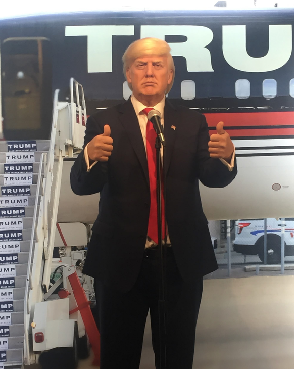 «America first»: Präsident Donald Trump ist das beliebteste Sujet im Wachmuseum in Keystone.