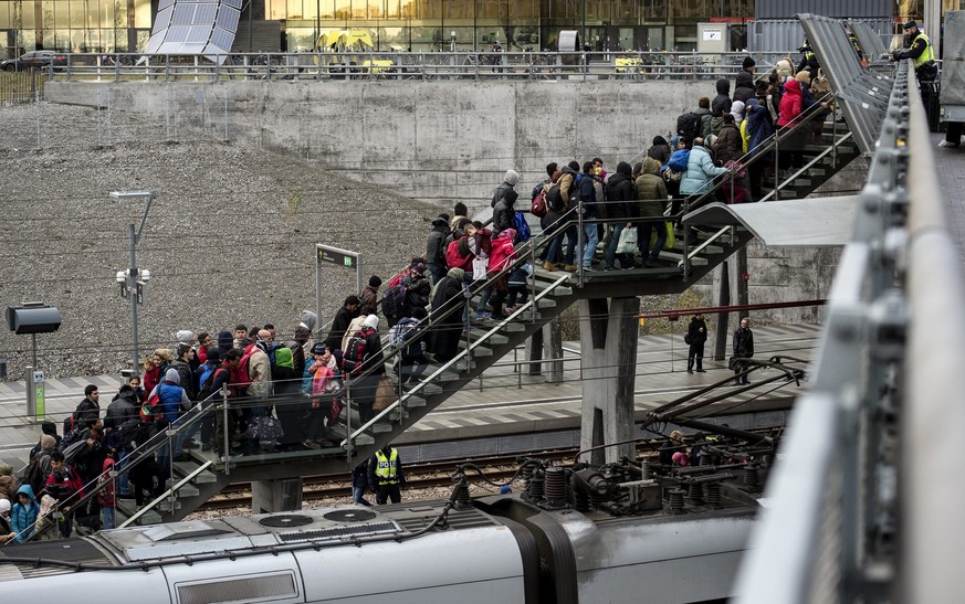 Flüchtlinge in Malmö, Schweden.