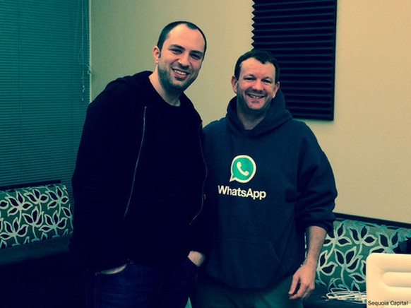 Jan Koum und Brian Acton (rechts) gründeten 2009 WhatsApp.