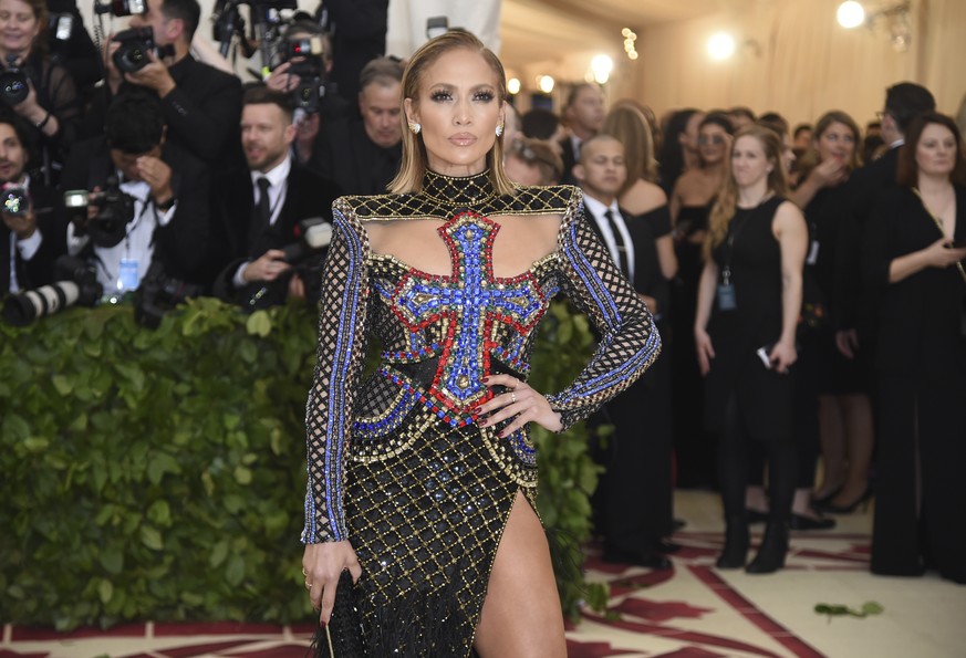 Jennifer Lopez attends The Metropolitan Museum of Art&#039;s Costume Institute benefit gala celebrating the opening of the Heavenly Bodies: Fashion and the Catholic Imagination exhibition on Monday, M ...