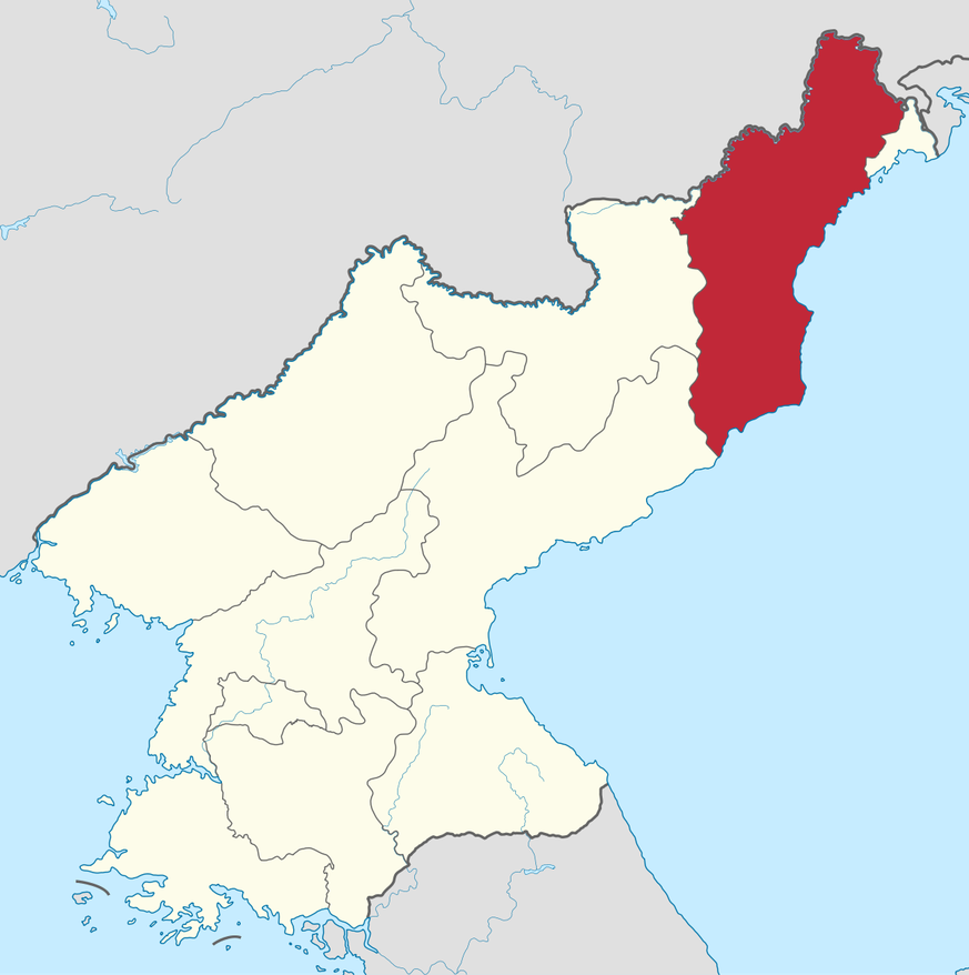 Karte: Provinz Hamgyŏng-pukto in Nordkorea