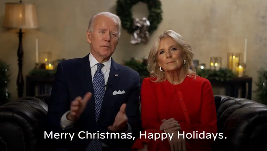 Joe und Jill Biden danken den Corona-Helfern in einem Video auf Twitter.