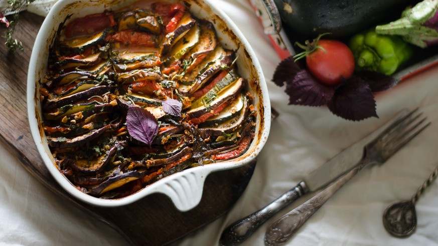 ratatouille aubergine courgette zucchini frankreich france provence food essen vegi vegetarisch vegan