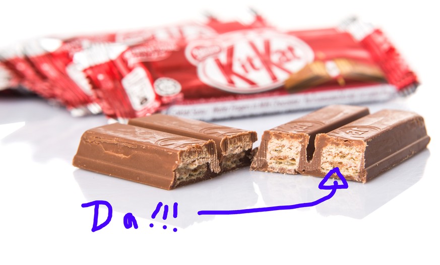 Kit Kat inhalt schokolade snack riegel dessert essen food süssigkeit cadbury nestle