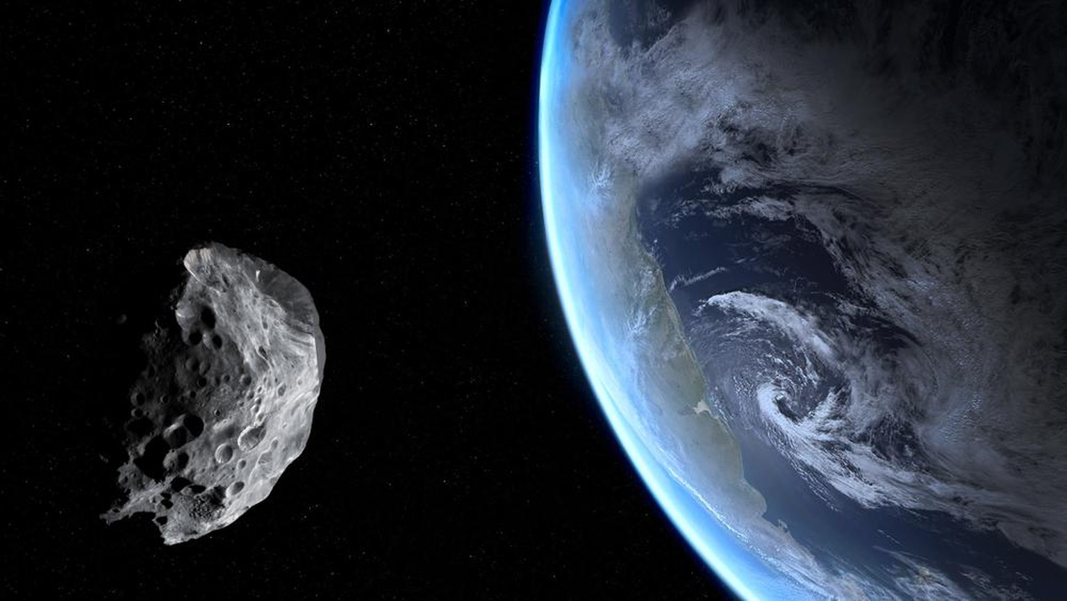 Asteroid, Erde, Symbolbild