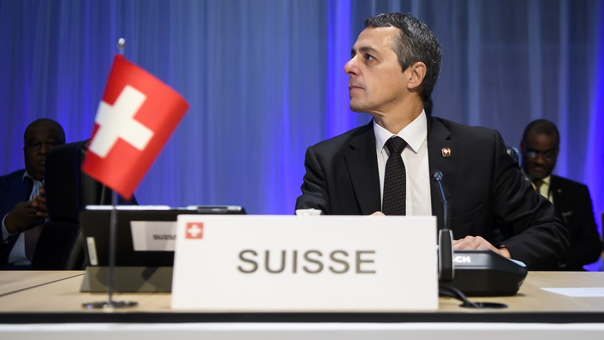 Swiss Federal Councillor Ignazio Cassis, pictured at the Ministerial Conference of La Francophonie in Monaco, Thursday, October 31, 2019. The Swiss Federal Councillor Ignazio Cassis will attend the an ...
