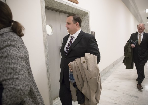 Walter M. Shaub Jr., director of the U.S. Office of Government Ethics, arrives for a scheduled meeting with the leaders of the House Oversight and Government Reform Committee, Monday, Jan. 23, 2017, o ...