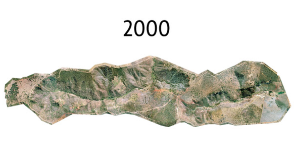 Das karge Gebiet der Salgados im Jahr 2000.