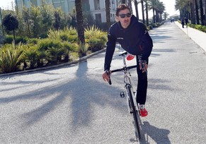 Das war noch am Tag vor dem Zeitrennen: Mister Cool Cancellara.