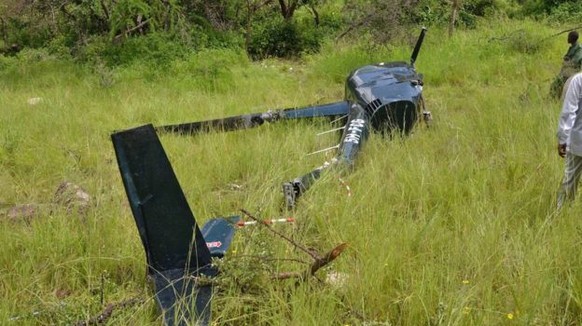 Zerstörter Helikopter in Tansania: Roger Gower starb beim Abschuss.