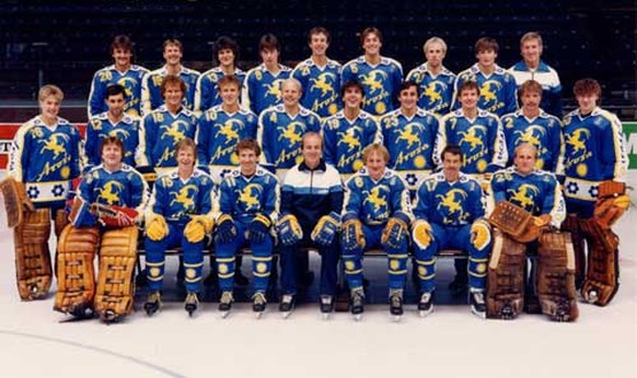Die 1986er Mannschaft des EHC Arosa.