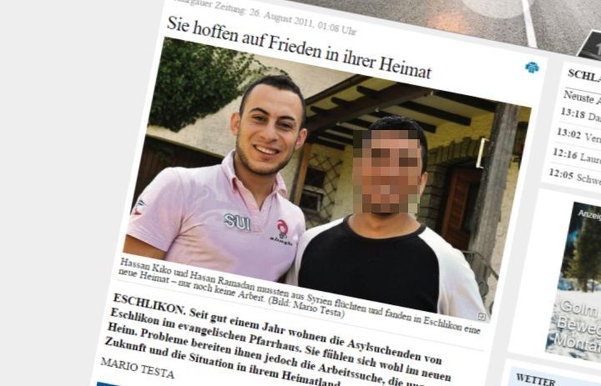 Pinkes Hemd mit SUI auf der Brust: 2011 spielt Hassan Kiko in der «Thurgauer Zeitung» noch den Saubermann.