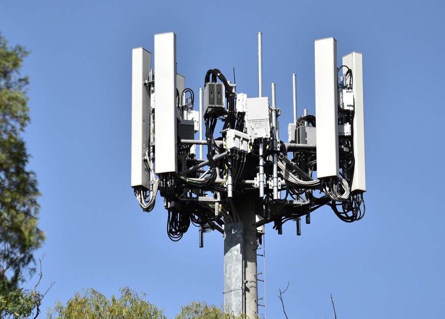 epa07335219 The first 5G Optus tower is seen in the suburb of Dickson in Canberra, Australian Capital Territory, Australia, 31 January 2019 (issued 01 February 2019). Optus CEO Allen Lew announced tha ...