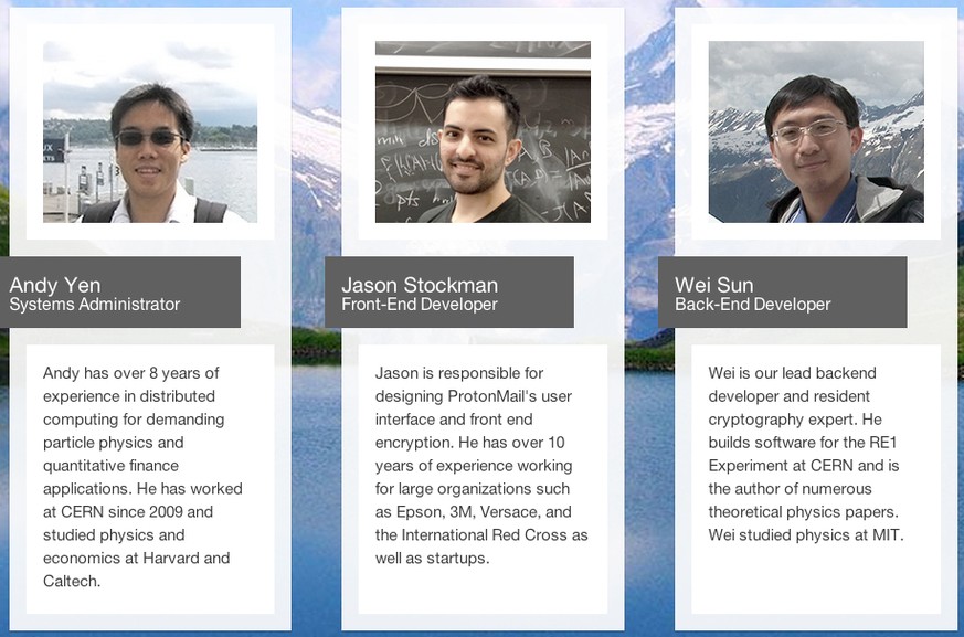 Die Gründer von ProtonMail sind Wissenschaftler und Software-Entwickler.