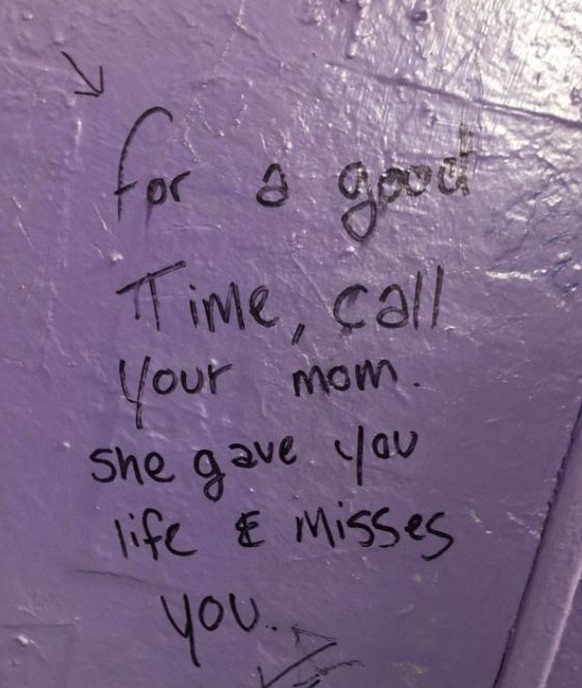 «Für eine gute Zeit ruf deine Mutter an. Sie schenkte dir das Leben und vermisst dich.»