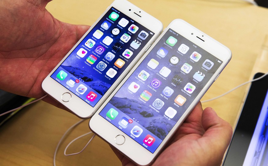 Das iPhone 6 und das grössere 6 Plus mit iOS 8.