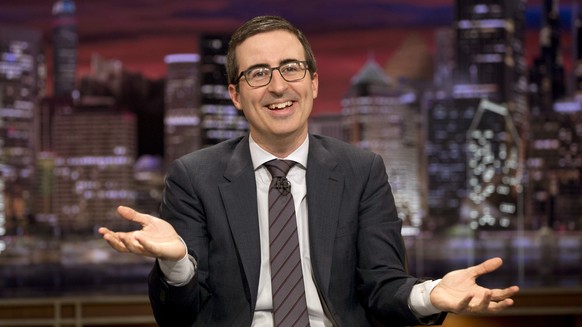 This Oct. 18, 2015 image released by HBO shows John liver from &quot;&quot;Last Week Tonight with John Oliver.&quot; Oliver begins a new round of his comedy show on Feb. 14. (Eric Liebowitz/HBO via AP ...
