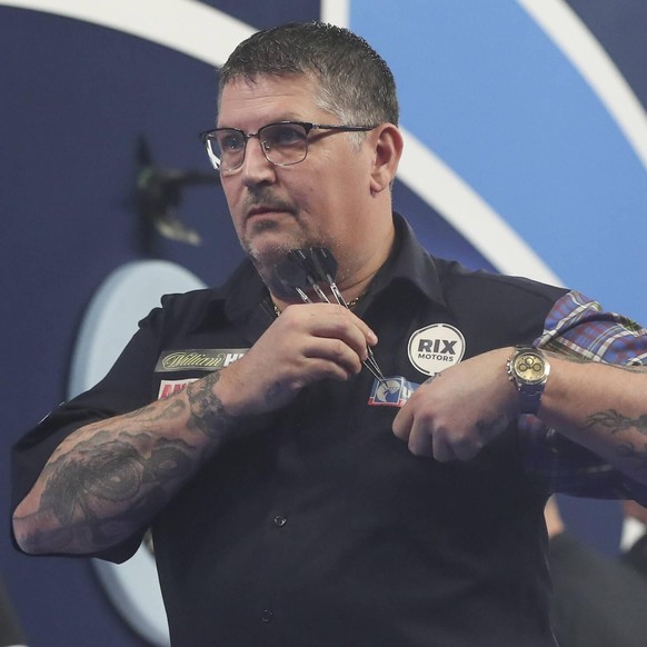 William Hill World Darts Championship Quarter Finals 01/01/2021. Gary Anderson during the William Hill World Darts Championship quarter finals at Alexandra Palace, London, United Kingdom on 1 January  ...