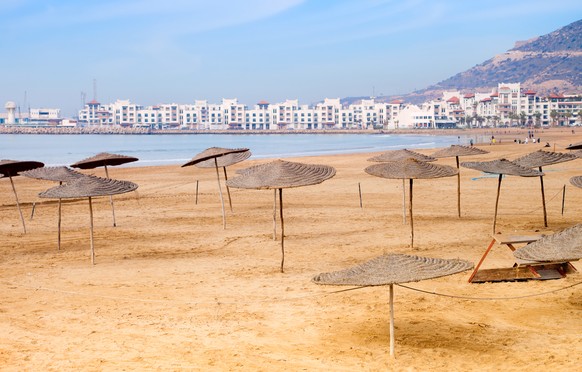 Strand in Agadir: Der Bauboom bedroht die Dünen.