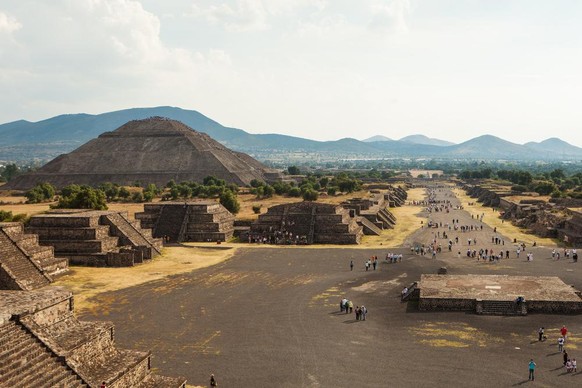 Ruinen einer Aztekenstadt in Mexiko.